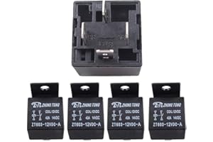 Mintice 5 Piezas 12V 40A Relé 4 Pines Vehículo Coche Relé Kit Automático de Ventilador Eléctrico de La Bomba de Combustible Alta Resistencia Carro Relé de Arranque