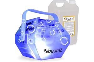 BeamZ B500LED - Automatische Seifenblasenmaschine mit LED Hochzeit Seifenblasen Maschine mit LEDs, 9000 Bubbles pro Minute, 25 Watt, Bubble Machine, Seifenblasenmaschine Kinder, Effektmaschine