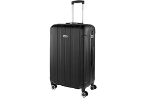 ITACA - Maletas Grandes De Viaje Rígidas Ligeras con 4 Doble Rueda 360° Maleta Grande 23 Kilos Alta Resistencia Maleta XL Duradera, Negro