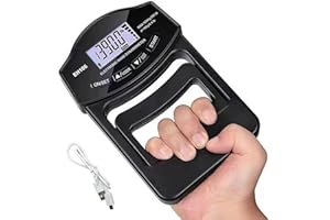 TAOZHUGONG Digital Hand Force Meter 180 kg, Hand Dynamometer, Grip Strength Gauge, Digital Dynamometer, Hand Force Meter (180 kg)