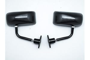 GAZOZ PERFORMANCE Carbon Look Race Small Mirrors Auto/Bike F1 Type Kit Side Wing Pair RH+LH