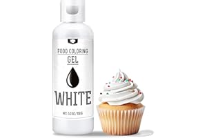 VIBRANDYE Food Colour Gel - 150 g Concentrated Gel Food Colours for Baking, Cake Decorating, Biscuits and Macaron - Sugar-Free Food Colouring for Drinks, Easter Egg, DIY Soaps and Crafts (White)