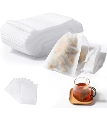 50 Sacchetti Per T&egrave; E Spezie In Cotone - Con Coulisse E Pinzetta Bamb&ugrave;, Riutilizzabili E Lavabili