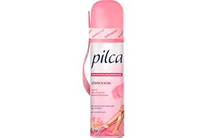 ‎PILCA pilca Enthaarungsmousse 'Körper', 150 ml Sprühflasche, sanfte Haarentfernung für Beine, Arme, Achseln und Bikinizone, Mousse mit Kamelien-Öl & Vitamin E, inkl. Präzisionsspatel