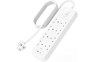 Belkin 8-Outlet Surge Protector Power Strip, Wall-Mountable with 8 AC Outlets, 2M Power Cord, & Green Indicator Light - USB-C Port & USB-A Port w/USB-C PD Fast Charging - 900 Joules of Protection