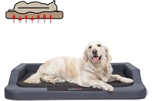 HobbyDog Hundebett Hundekorb Hundesofa für Haustier Hunde Waschbar - Medico Lux L - Grau mit Schwarz