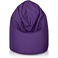 Bepouf - Pouf a Sacco Baby 55Øx95H cm 150L in Poliestere Viola Imbottito, Puffo per Sedersi Bambini - Poltrona Salotto e Came