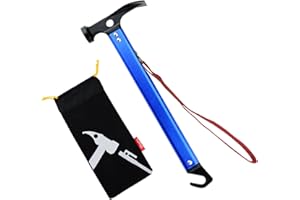 Azarxis Marteau de Piquet de Tente Maillet Camping Extracteur Outil Multifonctionnel Accessoire avec Sac de Transport pour Randonnée Camping