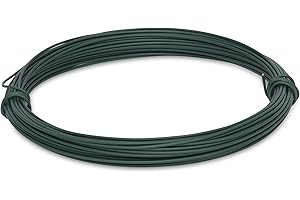 Windhager Gartendraht, Blumendraht, Bindedraht, Pflanzendraht, Basteldraht, verzinkt und ummantelt, Grün, 20 m x 2 mm, 06238