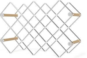 Mango Steam Casier à vin pour 8 Bouteilles (Bois Argent)