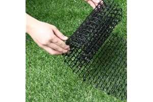 Garden Mile 2m x 28cm Black Plastic Prickle Strip Animal Deterrent for The Garden Cat and Fox Repellent for Garden Security Spikes Pest Control Bird Spikes Plastic Scat Mat Fence Wall Spikes