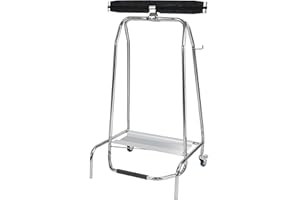 METRO Professional Support pour sac poubelle, acier inoxydable, 59 x 43,5 x 97 cm, argent/noir