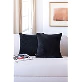 İskandinav Bohem 2 li Teddy Puffy Kırlent Kılıfı 50x50 cm Siyah