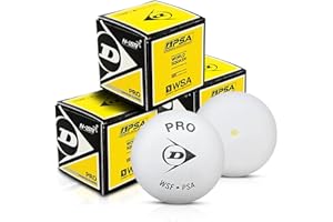 DUNLOP SPORTS DUNLOP White Pro Squash Ball - 3 Balls