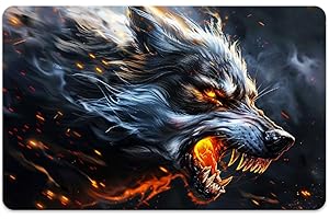 Peacoblue Bank Card Sticker Black Fierce Wolf Credit Debit Card Custom Skin Cover Protector, 4 Styles Waterproof Scratch-Proof and Attractive Decal for Most Popular EBT Transportation Key Card