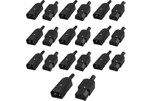 Strömanslutning 20 delar AC250 V IEC 320 C14-kontakt och C13-uttag: WIYETY IEC-kontakt, kontaktuttag, IEC320 PDU-skåpets strö