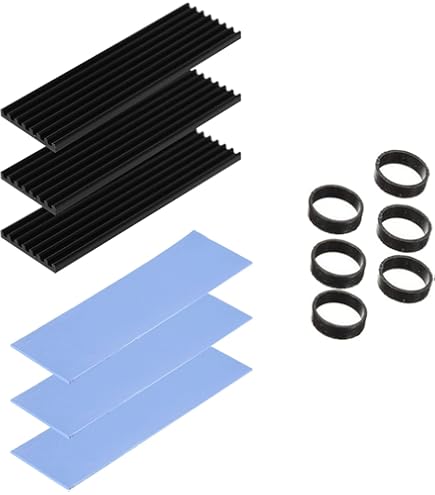 Dissipatore M.2 SSD Con Nastro Termico | 70x22x3 Mm | Alluminio | Raffreddamento Efficace | Facile Installazione - Foto 8