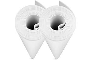 2-Pack White EVA Foam Sheets, MEARCOOH Large Size 1mm Thick EVA Foam Cosplay, 35.5''x59'' High Density 86kg/m3 Craft Foam for Cosplay Costume, DIY Projects (2PCS 1mm White)