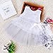 Baby Girls Sleeveless Lace Plain Floral Tutu Dress with Bowknot