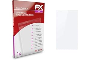 atFoliX Verre film protecteur compatible avec Écran standard 18,4 pouce wide (410 x 230mm), 9H Hybrid-Glass FX Protection Écran Film de verre en plastique
