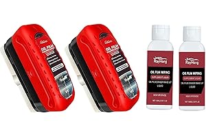 KWJNH Planche de nettoyage de verre, revêtement de verre pour pare-brise, dissolvant de film d'huile de verre de voiture, brosse de nettoyage anti-brouillard et anti-pluie, améliore la clarté et la