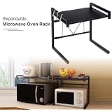 Supporto Per Forno A Microonde A 5 Ripiani Con Luci LED Per Sala Da Pranzo Scaffale Da Cucina Con Presa Di Corrente Marrone