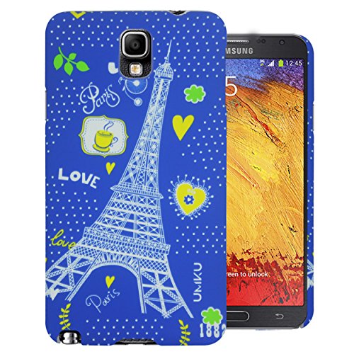 Heartly Tower Series Printed Design High Quality Hard Bumper Back Case Cover For Samsung Galaxy Note 3 Neo Lite SM-N7505 - Blue White Tower