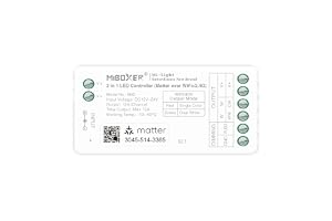 LIGHTEU, Miboxer Matter Over WiFi+2,4 GHz 2-i-1 DC 12–24 V LED-styrenhet, certifierad Matter, stöder appfjärrkontroll, Matter