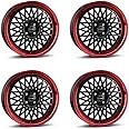 4x Borbet rims alloy rims B 7x17 ET30 4x100 black rim red compatible with Suzuki Baleno Ignis Swift