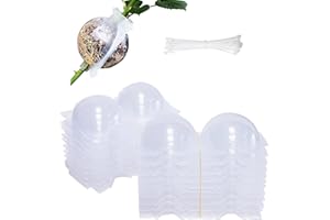 RIZTGAE 20PCS Germoir Boule de Marcottage Aerien,Mini Serre Pour Semis Godets de Repiquage Germer Pour Plante Germer Intérieur Extérieur Matériel Pour Serre et Semis Bouturage Boule Marcottage Kit Germination