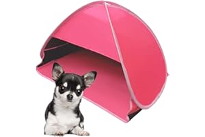 HACRAHO Mini Head Shelter Tent, 1 Pack Plegable Pop Up Beach Tent Sun Shelter para Anti-UV Pet Beach Sun Shelter para Acampar al Aire Libre Picnic Beach, Pink-Vinyl M