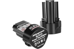 YOOKOTO 2 Stück BL1013 10.8V 3000mAh Li-Ion Akku Ersatzakku für Makita BL1013 BL1014 Battery 194551-4 195332-9 DF330D LCT203W 194550-6 194551-4 195332-9 FD01ZW 3.0Ah