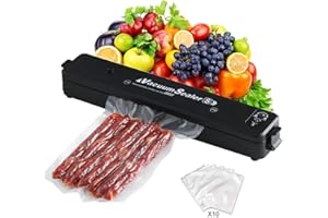ALNJK Macchina Sottovuoto Alimenti, 2 in 1 Macchina Sottovuoto Professionale, Macchina per Sottovuoto per Alimenti Portatile, Macchina Sottovuoto per Alimenti Foodsaver con 10 Sacchetti
