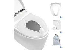 PEJOYE Adaptador WC Niños Blanco, Reductor WC Niños, WC Portatil Niños, Reductor de Inodoro para Viajes y Entrenamiento de Baño, Potty Training Seat para Niños y Niñas, WC Niños con bolsa de almacenamiento