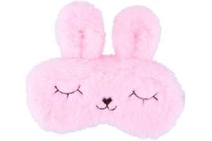 Ulife Mall Lustig 3d Süße Hase Schlafmaske Plüsch Schlafbrille Augenbinde für Schlafen Reisen Augenmaske mit Verstellbares Gu