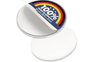 ‎MAGNOSPHERE 20 Metallscheiben selbstklebend weiß ohne Loch - aus Stahl (DC01) - Ø 20mm x 2mm - Metallplättchen rund mit Doppelklebeband - Gegenstück/Haftgrund für Magnete, Menge:20 Stück