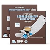 by Amazon Decaffeinato, capsule compatibili Nespresso, Tostatura media, 100 Unità (2 Confezione da 50) - Certificato Rainfore