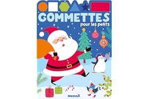 Gommettes pour les petits - Père Noël, sapin et pingouin - Livre de gommettes - Dès 3 ans