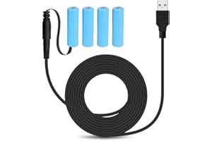 AA Battery Eliminator,AIEVE Replace 4 AA Batteries Power Supply with USB to DC Cable,AA Rechargeable Batteries without Removing(No Mercury and No Pollution)