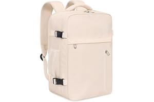 KIRFEIHT Sac a dos de Voyage 40x20x25 pour Ryanair - Sac à dos Bagage Cabine - Sacoche pour Ordinateur Portable -Beige