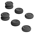 Skull & Co. Skin, CQC and FPS Thumb Grip Set Joystick Cap Analog Stick Cap for Nintendo Switch Pro Controller & PS5 / PS4 / Slim/Pro Controller - Black, 3Pairs(6pcs)