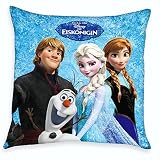 Disney Eiskönigin Frozen - Kinder Kissen Dekokissen Anna, Elsa & Kristoff 40x40cm