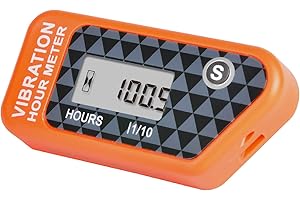‎RUNLEADER Runleader Digitaler drahtloser Betriebsstundenzähler, vibrierender Betrieb für Golfwagen, Traktor-Generator-Hochdruckreiniger und benzin-/dieselbetriebene Maschine. (016B-B1-OR) Marke: Runleader