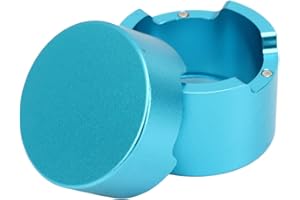 HOSI Pool Chalk Box, Round Handy Aluminum Alloy Billiard Chalk Holder, Easy to Carry