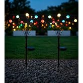 MR G&uuml;neş Enerjili 8 Top LED Bah&ccedil;e Aydınlatma Lambası &ndash; 6 Modlu, Metal Saplama &Ccedil;ubuklu, Dış Mekan Dekoratif LED Işık (2)