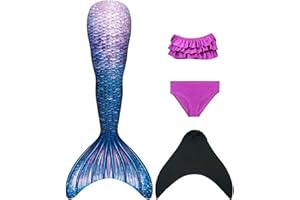 NAITOKE Costume da Sirena per Bambina Coda Sirena Bambin