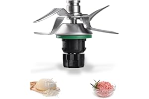 LAOYE Couteau de Remplacement Compatible Thermomix TM5 TM6 – Lame Mélangeuse en Acier Inoxydable 420 avec Joint Silicone, Accessoire Durable pour Robot de Cuisine Vorwerk