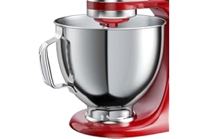 Buithafu Ciotola in acciaio inox compatibile con mixer Tilt Head 4. 5-5 QT con manico, lavabile in lavastoviglie