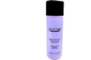 GLAM UP Glam’Up Paris - Dissolvant Doux sans Acétone - Dissolvant à l’Huile d’Amande et d’Argan - Hydratant et Nourrissant - N°001-120 ml