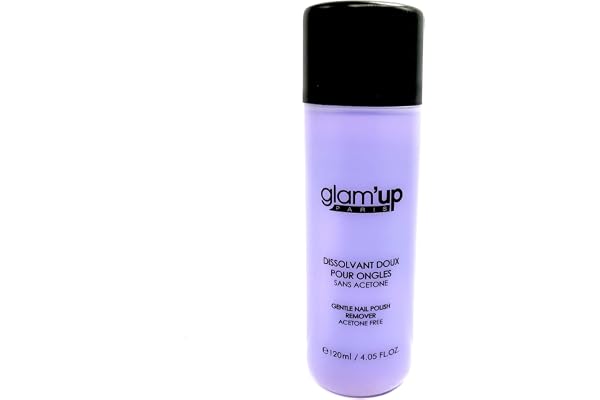 Glam’Up Paris - Dissolvant Doux sans Acétone - Dissolvant à l’Huile d’Amande et d’Argan - Hydratant et Nourrissant - N°001-120 ml